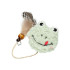 Іграшка для котів Hippie Pet Плюшева жабка з пір'їнкою зелена 11 см (HIPCT2304102-2)