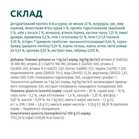Сухий корм для собак Optimeal для великих порід зі смаком курки 1.5 кг (4820083905360)