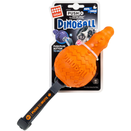 Іграшка для собак GiGwi Push to mute Дінобол Т-рекс 28 см (2327)