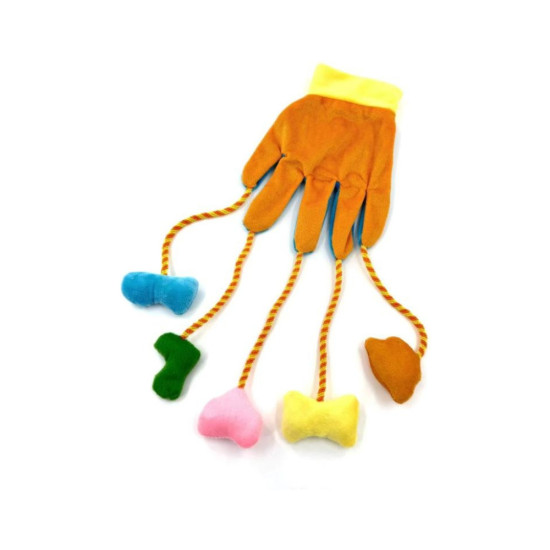 Іграшка для котів Hippie Pet Рукавичка помаранчева 30 см (HIPCT2304084O)